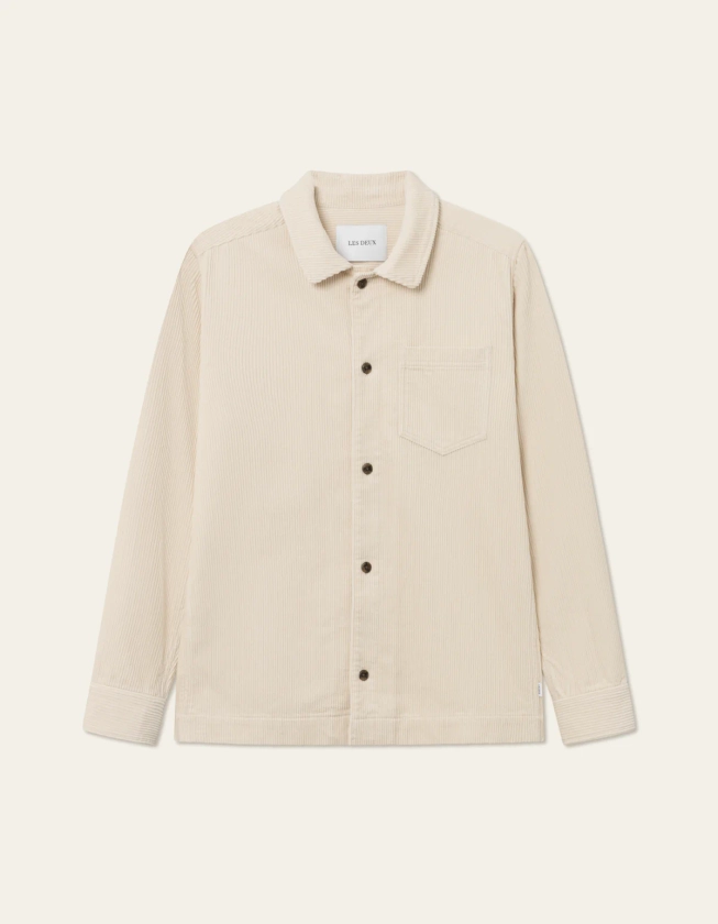 Layton Corduroy Overshirt - Ivory | Les Deux