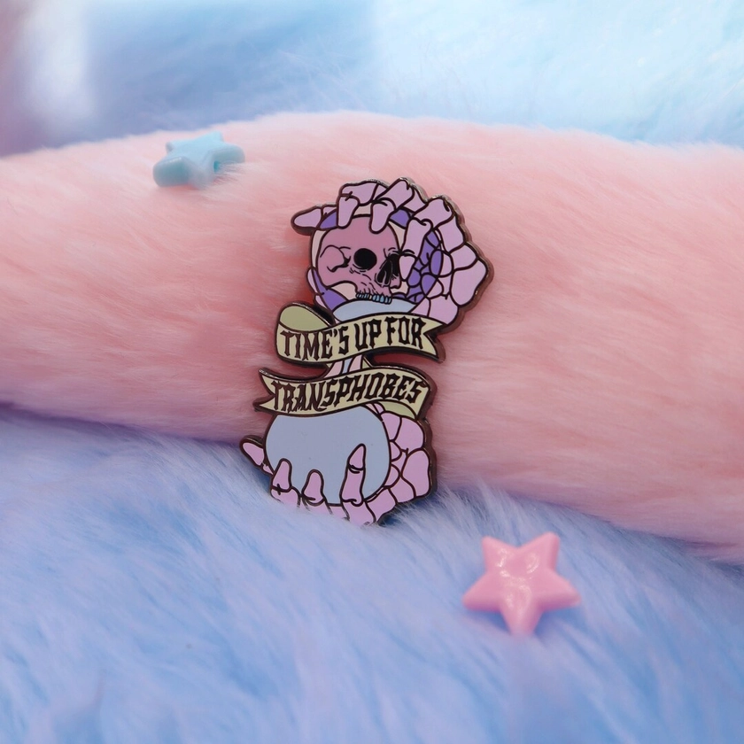 Time's up for Transphobes Enamel Pin - Etsy UK