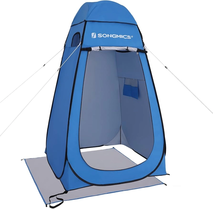 SONGMICS Portable Pop up Tent, Dressing Room Privacy Shelter, for Outdoor Camping Fishing Beach Shower Toilet, with Zippered Carrying Bag, Blue GPT01BU : Amazon.co.uk: Sports & Outdoors