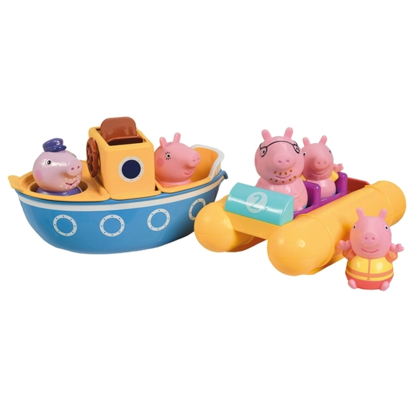 TOMY Toomies Peppa Pig Boat Adventure Set Bath Toy | Smyths Toys UK