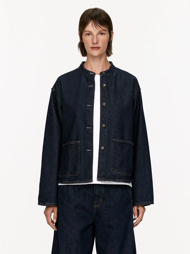 Surchemise en jean - Bleu foncé - Overshirts - ARKET FR