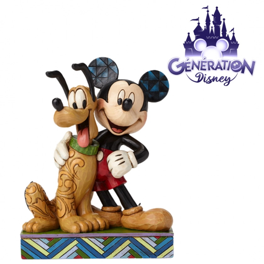 Statuette Mickey et Pluto by Jim Shore