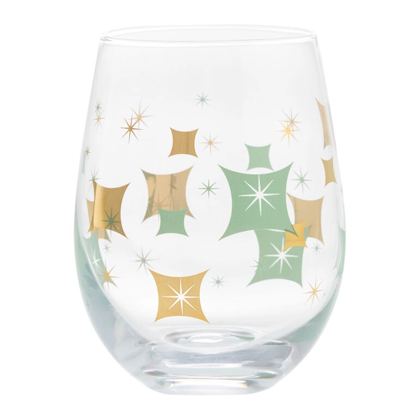 Pop Party Retro Stemless Wine Glass - World Market