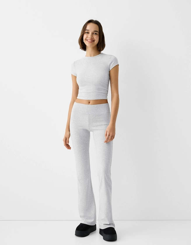 Ribbed waist flared trousers - New - Women