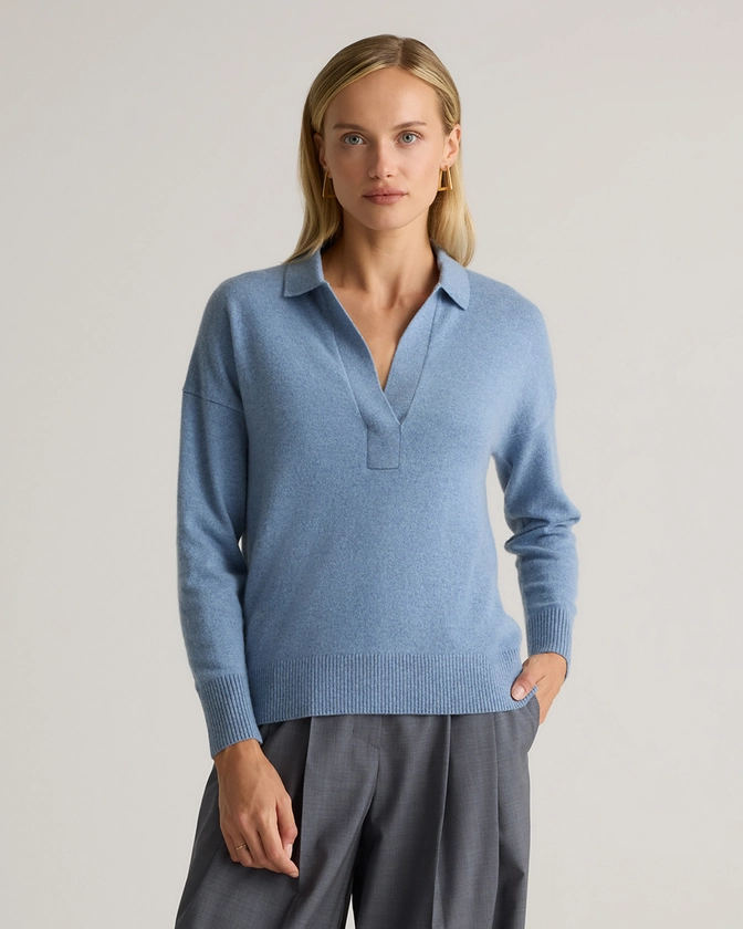 Women's Mongolian Cashmere Polo Sweater