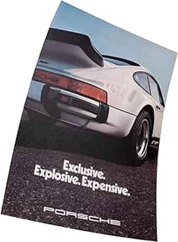 Poster Porsche Turbo Vintage Car Ad Art - Dimensions : 11" x 17" - Art décoratif - Sans cadre - Cadeau - 28 x 43 cm