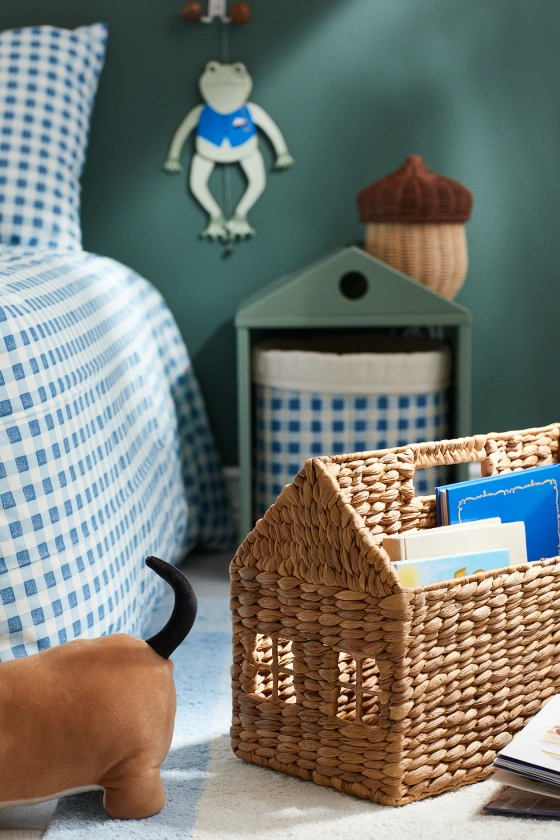 Panier de rangement tressé pour livres - Beige clair - Home All | H&M FR