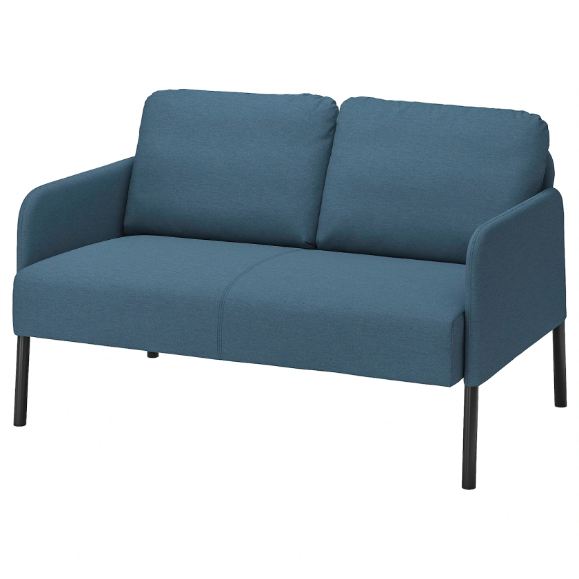 GLOSTAD 2-seat sofa, Knisa medium blue - IKEA