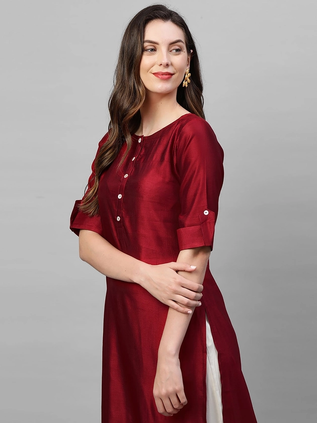 Anouk Roll-Up Sleeves Liva Kurta