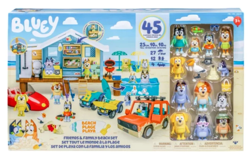 Bluey Friends & Family Beach Set- 45 piece ULTIMATE Mega set-Large