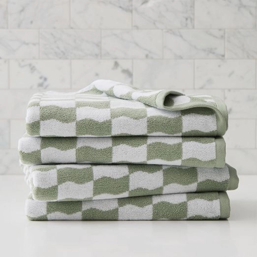 Wavy Blocks Towel Sets