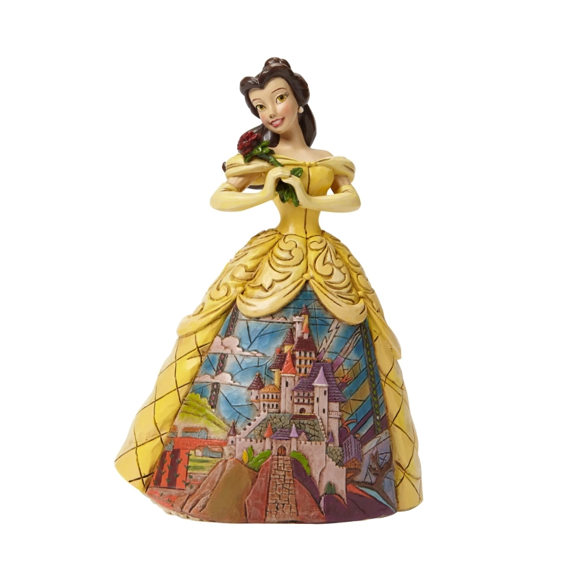 Figurine Belle décorée avec le château - Disney Traditions