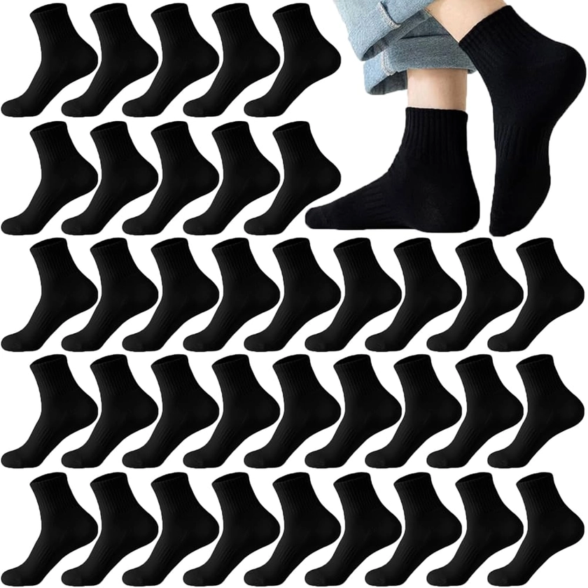 Amazon.com: Looknniy 20 Pairs Cushion Ankle Socks for Men Athletic Running Socks Cotton Active Socks for Performance Training Sporting (US, Alpha, One Size, Regular, Regular, Black) : Clothing, Shoes & Jewelry