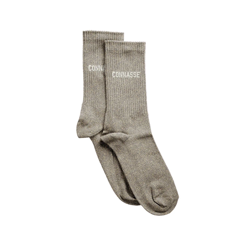 Chaussettes Paillettes Connasse 36/40 - Gris