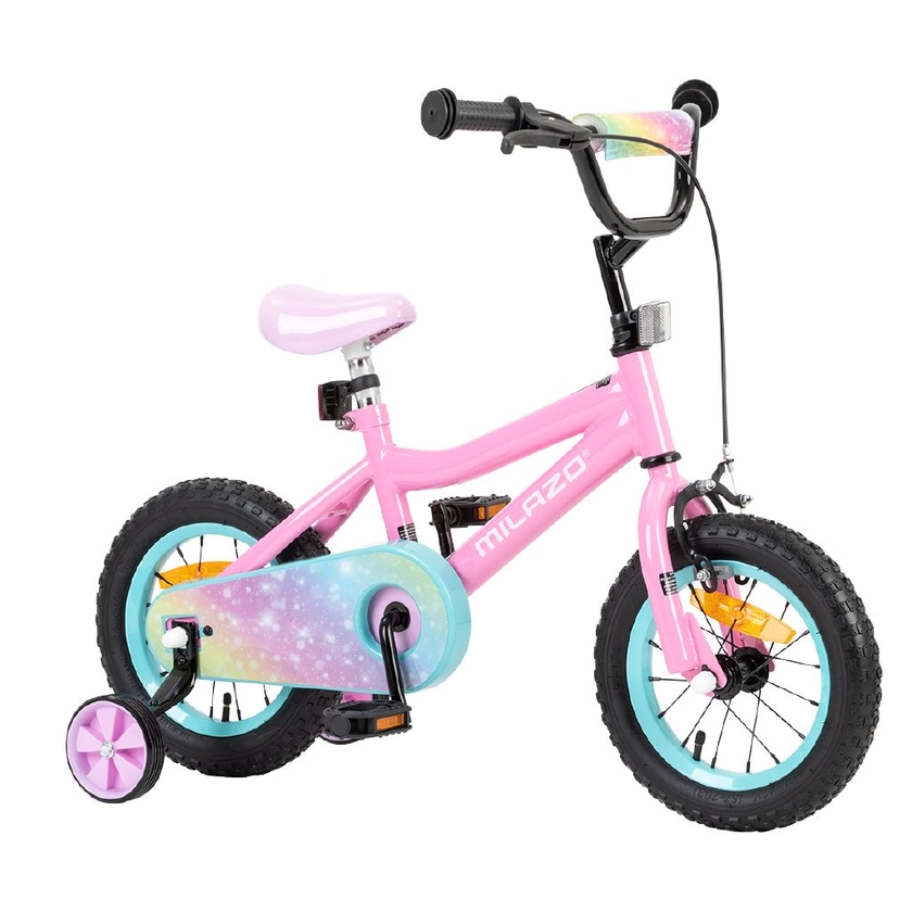 Milazo Bike-in-a-Box Pink/White 12 inch | The Warehouse