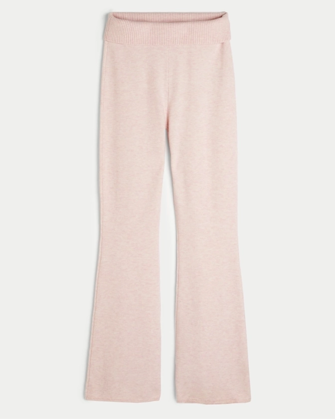 Women's Gilly Hicks Sweater-Knit Foldover Waist Flare Pants | Women's Bottoms | HollisterCo.com