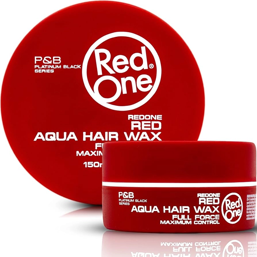 RedOne Hair Styling Aqua Wax Red 150 ml Edge Control Hair Gel Wax Ultra Hold Strawberry Fragrance Men & Women Hair Wax Maximum Control