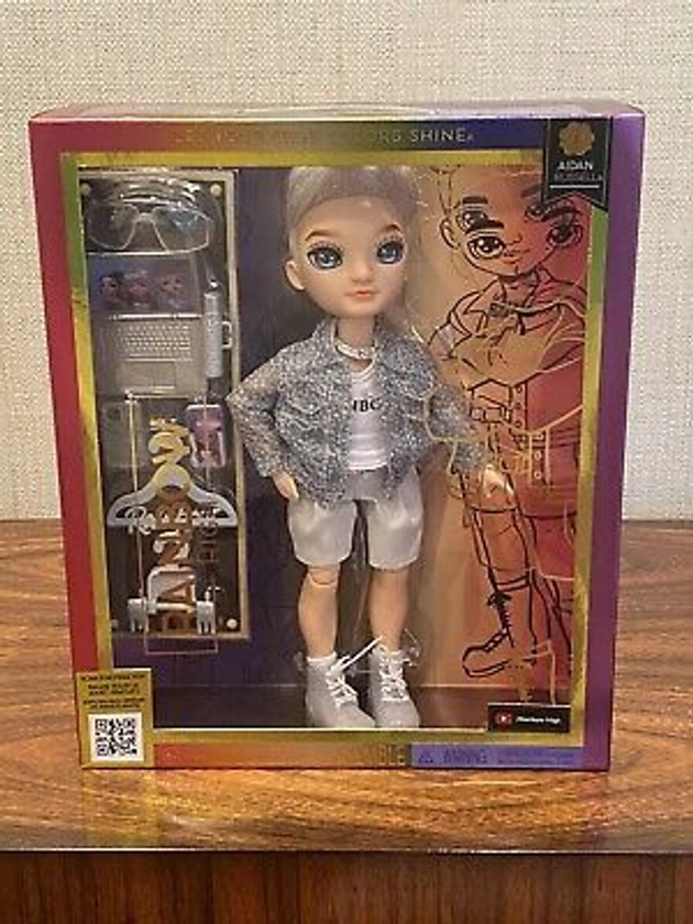 Rainbow High Aidan Russel - Purple Boy Fashion Doll, Outfit 10+ Accessories