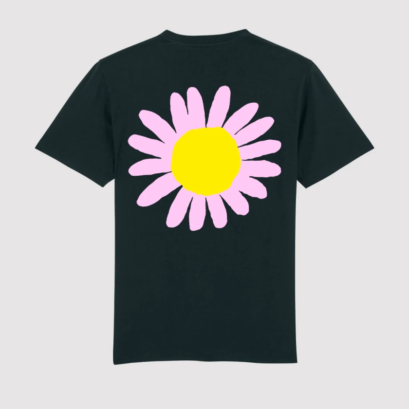 T-Shirt Flower Black / Pink