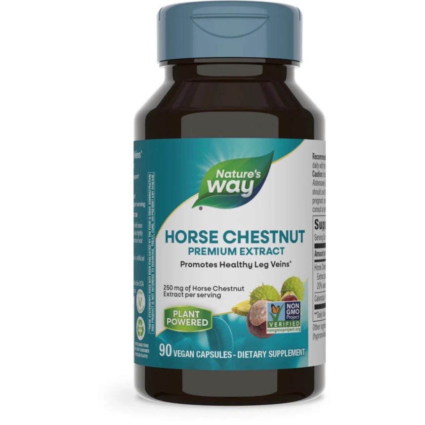 Nature's Way Horse Chestnut Dietary Supplement, 250 mg, 90 Count