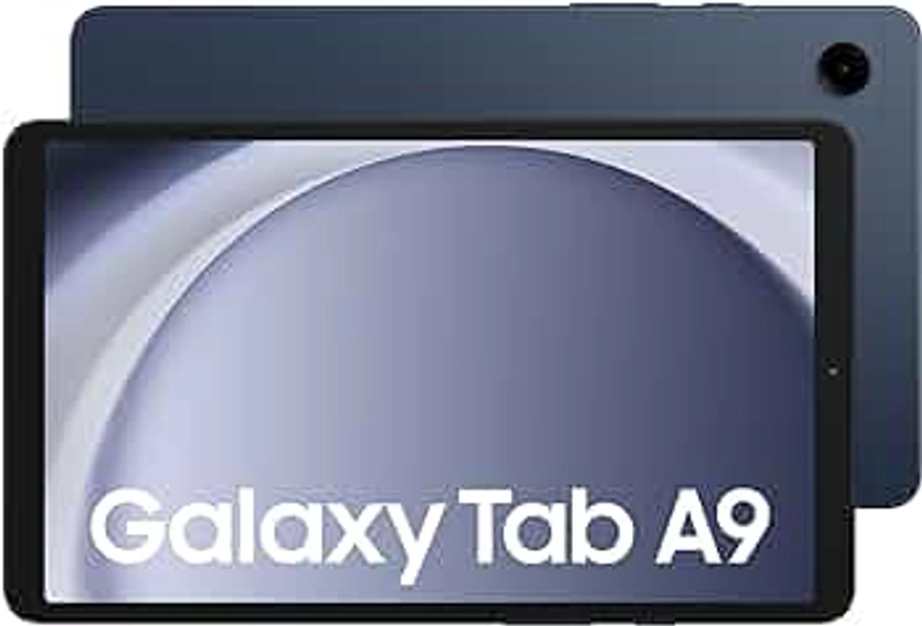 Samsung Galaxy Tab A9 Android Tablet, 64GB Storage, Large Display, Rich Sound, Navy, 3 Year Manufacturer Extended Warranty (UK Version)