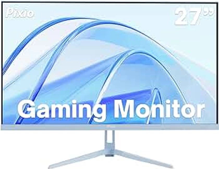 Pixio PX278 Wave Blue 27 inch 180Hz Refresh Rate FHD 1440p Resolution Fast IPS Panel 1ms GTG Response Time Blue Gaming Monitor with Adaptive Sync