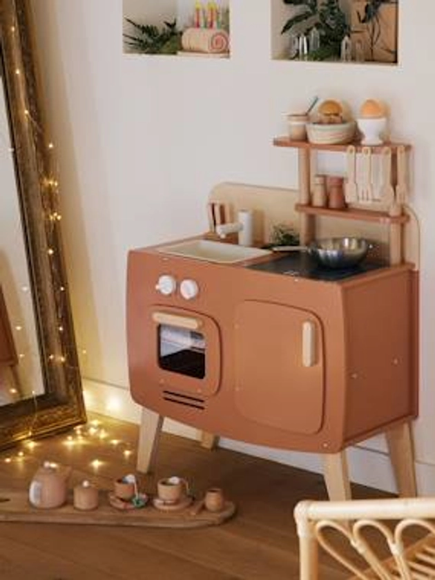 Cuisinette design en bois FSC® rose - Vertbaudet