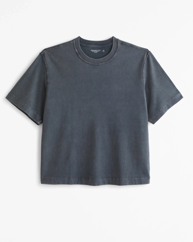 Men's Premium Heavyweight Cropped Tee | Men's Tops | Abercrombie.com