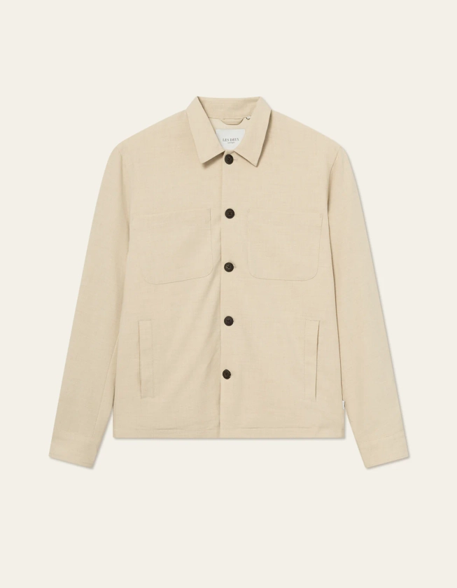 Marseille Twill Jacket - Light Desert Sand Melange | Les Deux