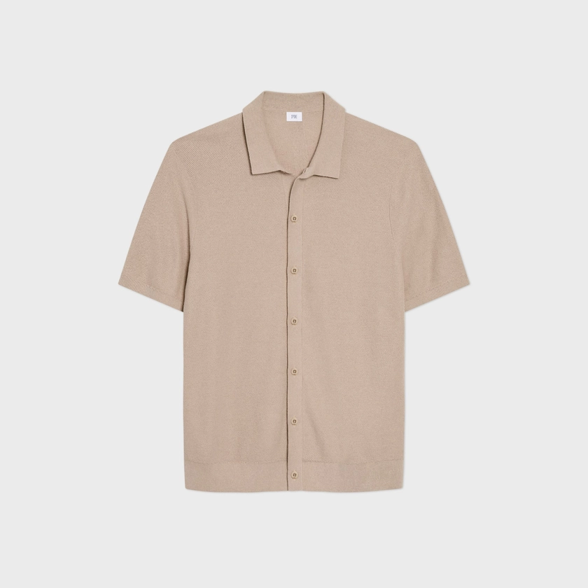 Oatmeal Short Sleeve Custom Fit Polo Shirt - SPOKE - SPOKE