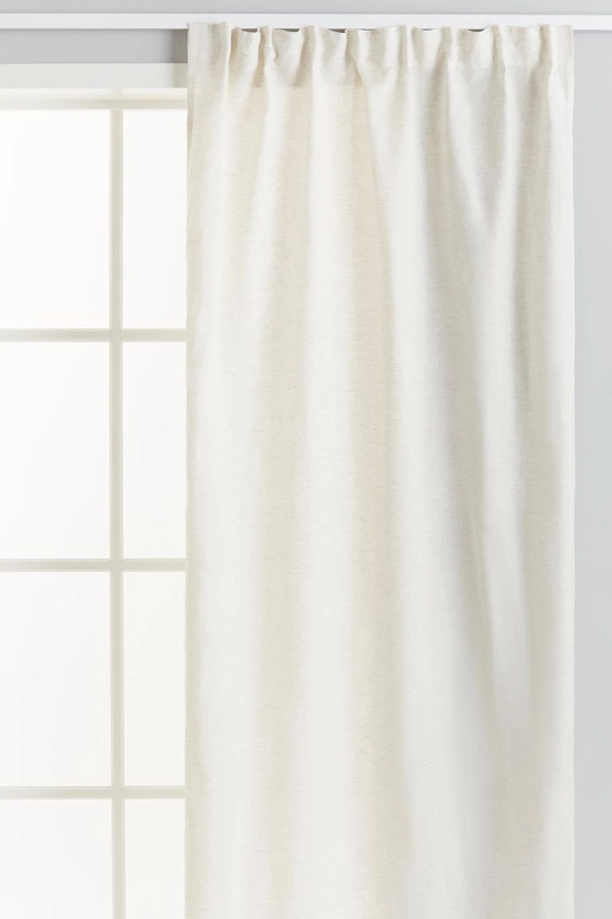 Lot de 2 rideaux en lin mélangé - Blanc - Home All | H&M FR