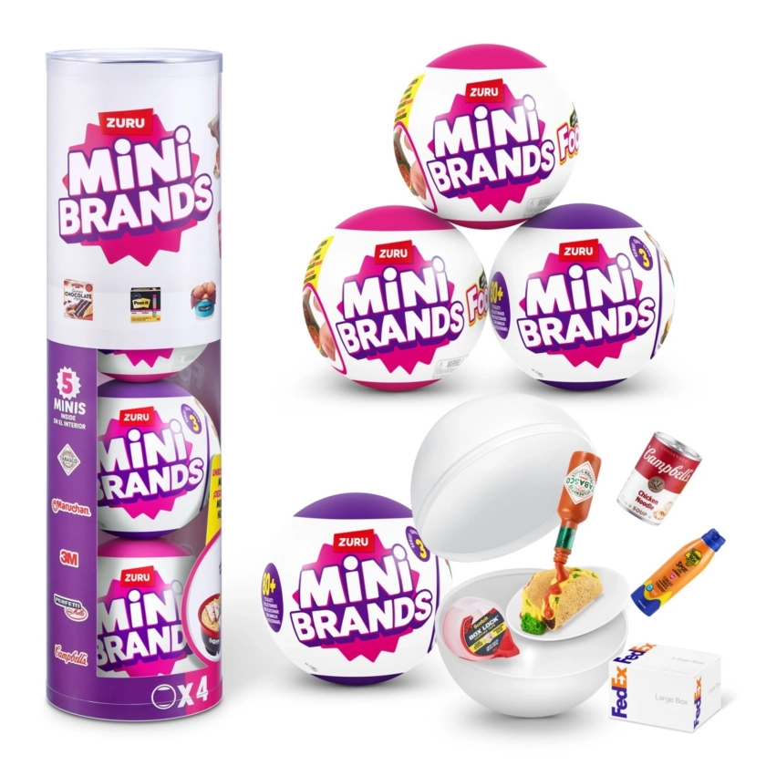 4 Pack ZURU Mini Brands: Series 3 and Series 2