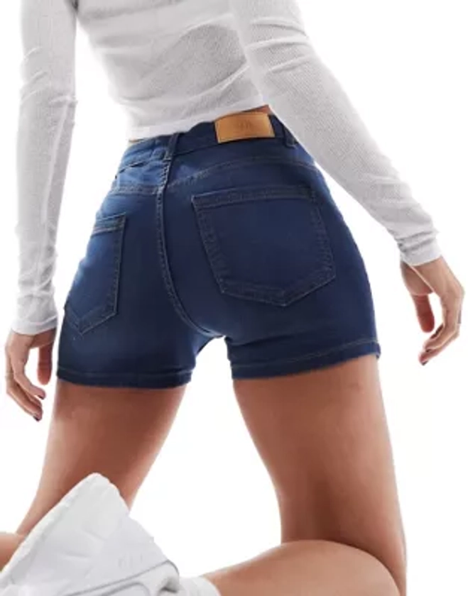 JDY - Short en jean - Délavage foncé