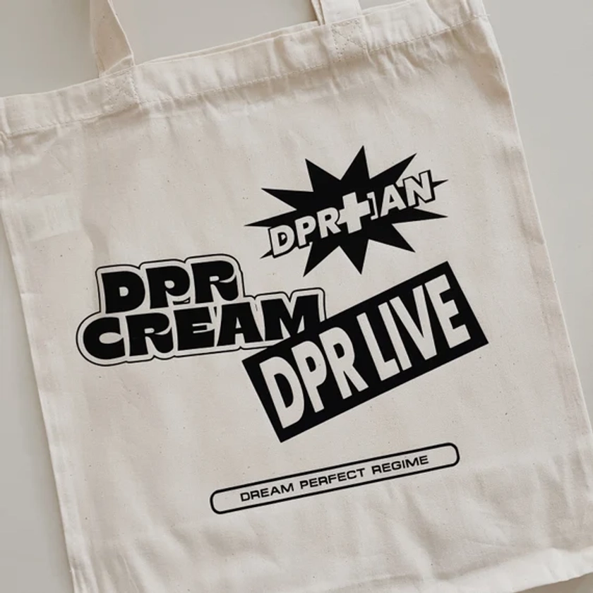 DPR tote bag! DPR live, Ian, cream, gift for kpop khiphop fan!