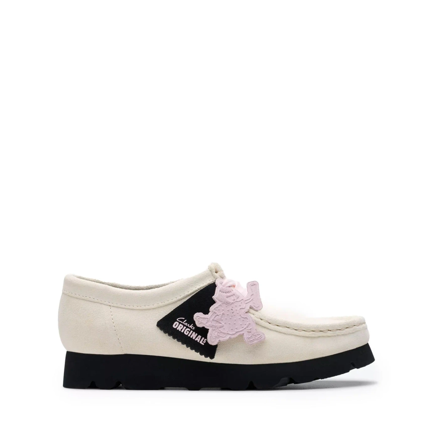 Clarks Originals Womens Wallabee White / Black