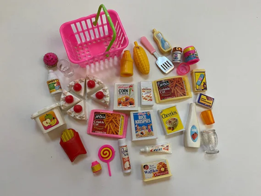 Vintage Barbie Food 80s 90s Retro Doll Size Accessories Cute Collectible