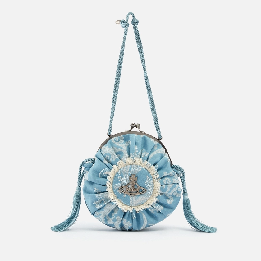 Vivienne Westwood Rosie Circle Frame Denim-Jacquard Bag