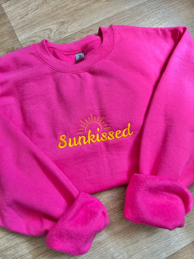 Sunkissed Embroidered Sweatshirt - Etsy
