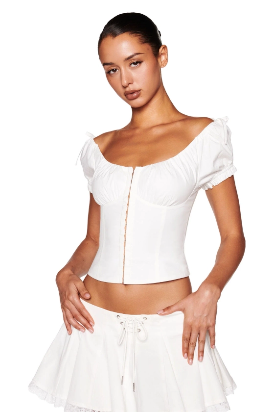 VALERIE COTTON BUSTIER - WHITE