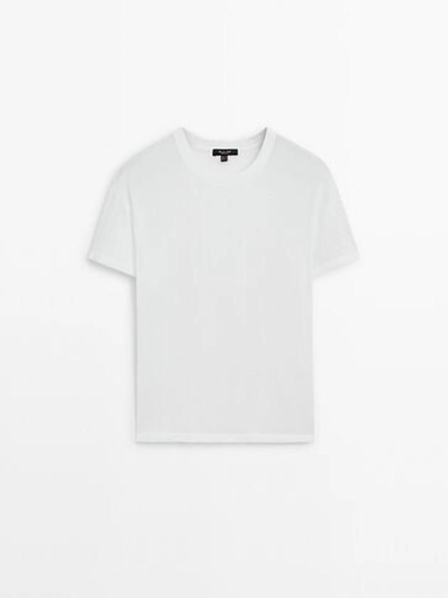 Short sleeve cotton t-shirt - Massimo Dutti Portugal