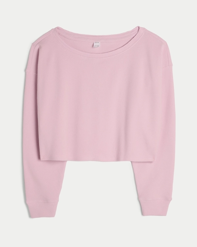 Women's Gilly Hicks Cozy Waffle Off-the-Shoulder Top | Women's Sleepwear & Loungewear | HollisterCo.com