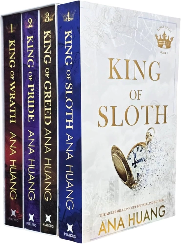 Kings of Sin Series By Ana Huang 4 Book Collection Set (King of Wrath, King of Sloth & 2 More)