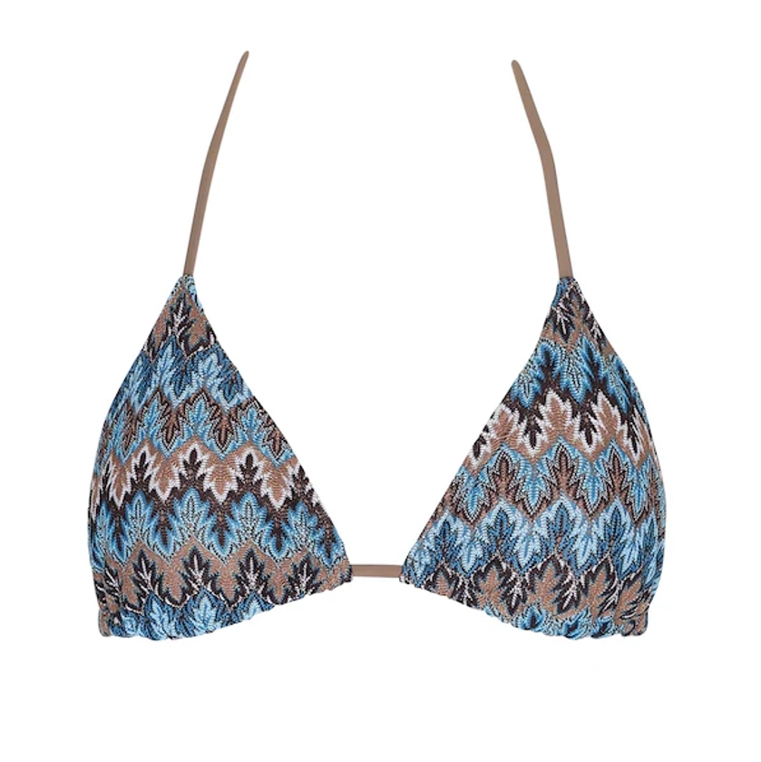 Blue Leaf Triangle Top