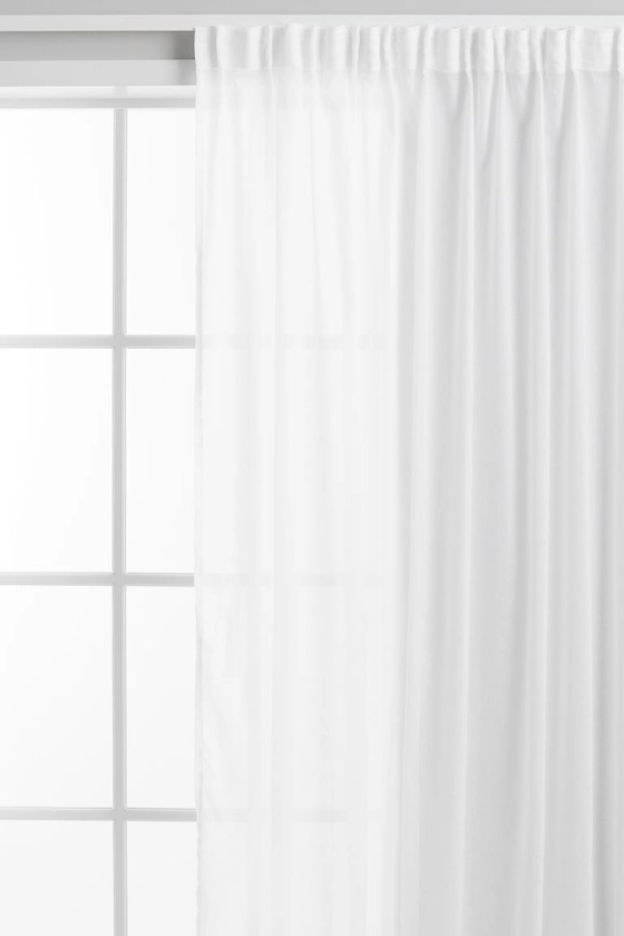 Large rideau multibande - Blanc - Home All | H&M FR