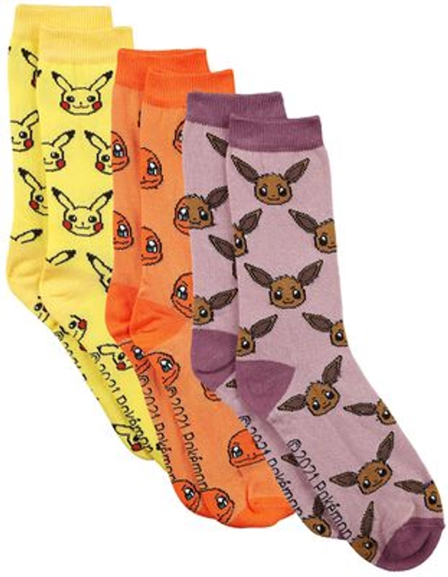 Chaussettes Pikachu Salamèche Évoli