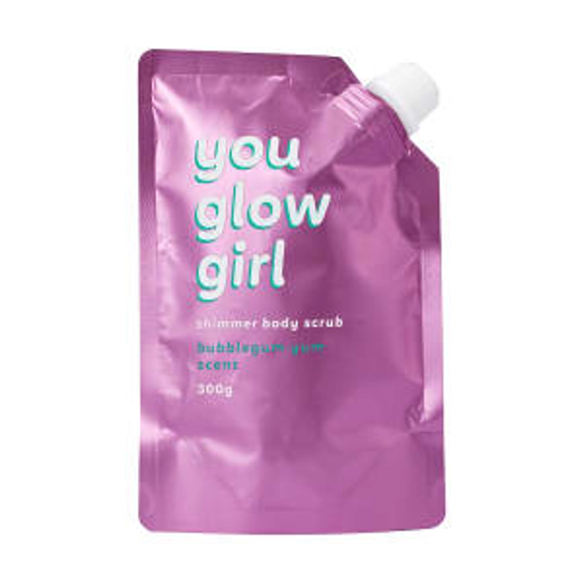 You Glow Girl Shimmer Body Scrub 300g - Bubblegum Yum Scent