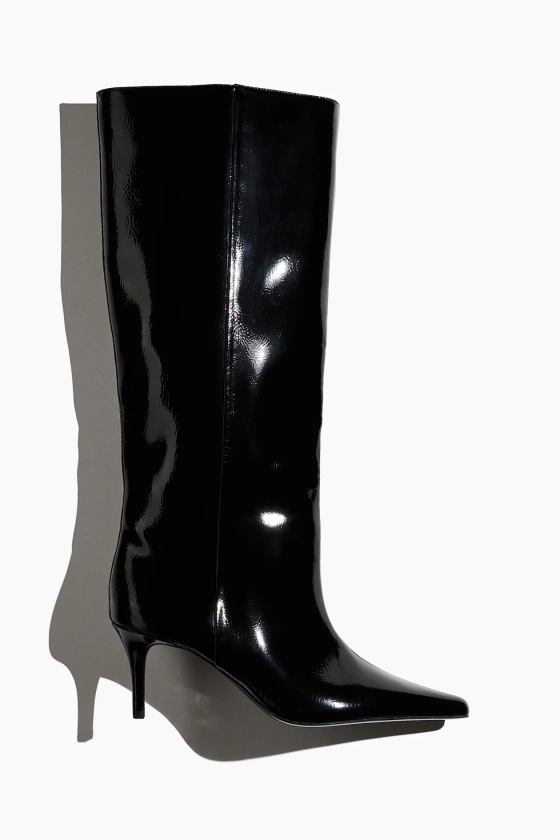 Bottes de hauteur genou - Talon haut - Noir - FEMME | H&M FR