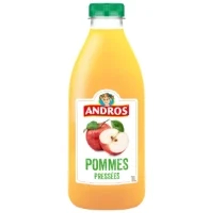 Jus De Pomme Pressées 100% Pur Jus Sans Sucres Ajoutés ANDROS : la bouteille de 1L à Prix Carrefour