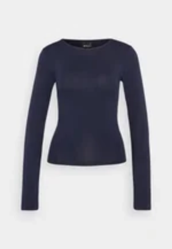 Gina Tricot SOFT TOUCH CREW NECK - T-shirt à manches longues - black iris/bleu - ZALANDO.FR