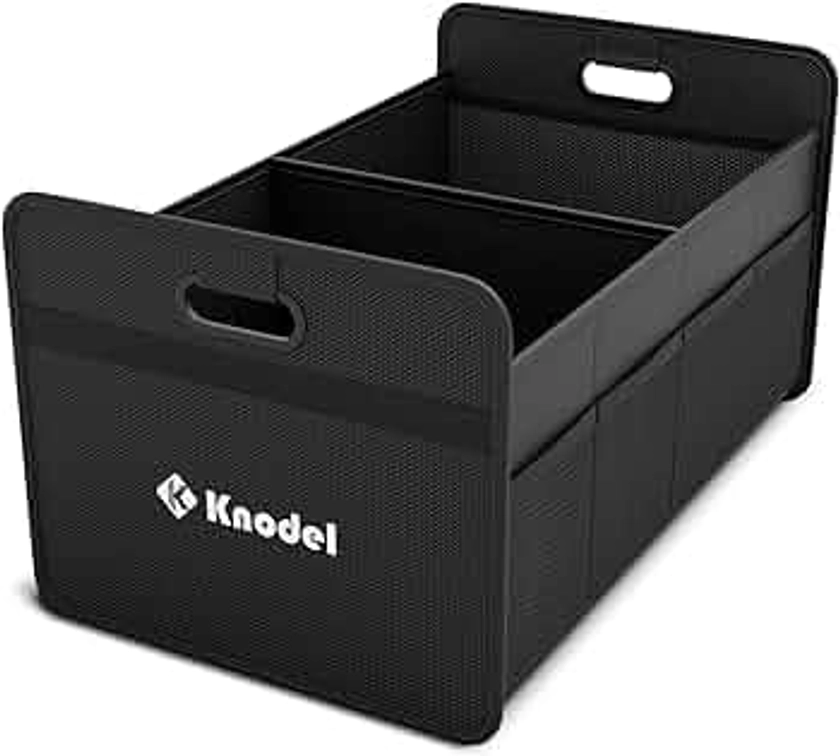 K KNODEL Car Trunk Organizer, Foldable Organizer for Car, Automotive Consoles & Organizers, Storage with Reinforced Handles (Medium, Black)